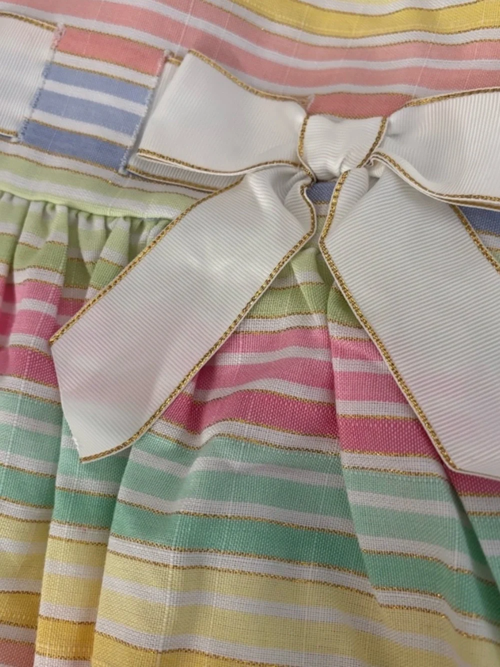 NWT Bonnie Jean Pastel Stripe Party Dress – Girls Size 7